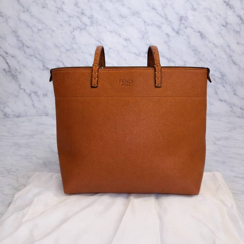 Fendi Double Face: Beige & Yellow Chic Tote 💛👜