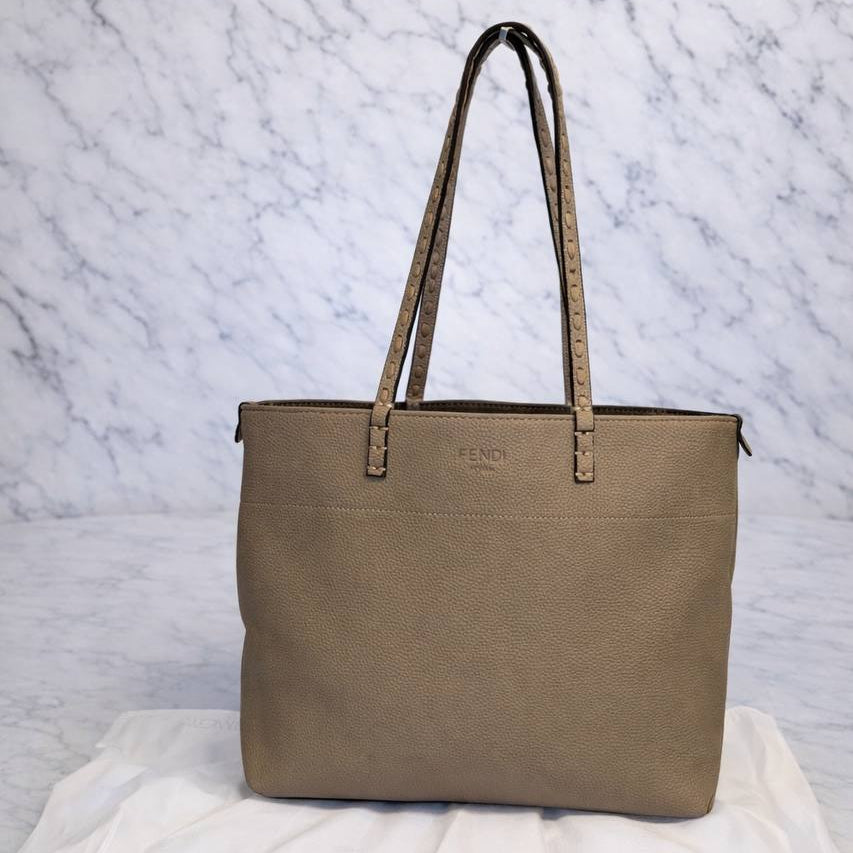 Fendi Double Face: Beige & Yellow Chic Tote 💛👜