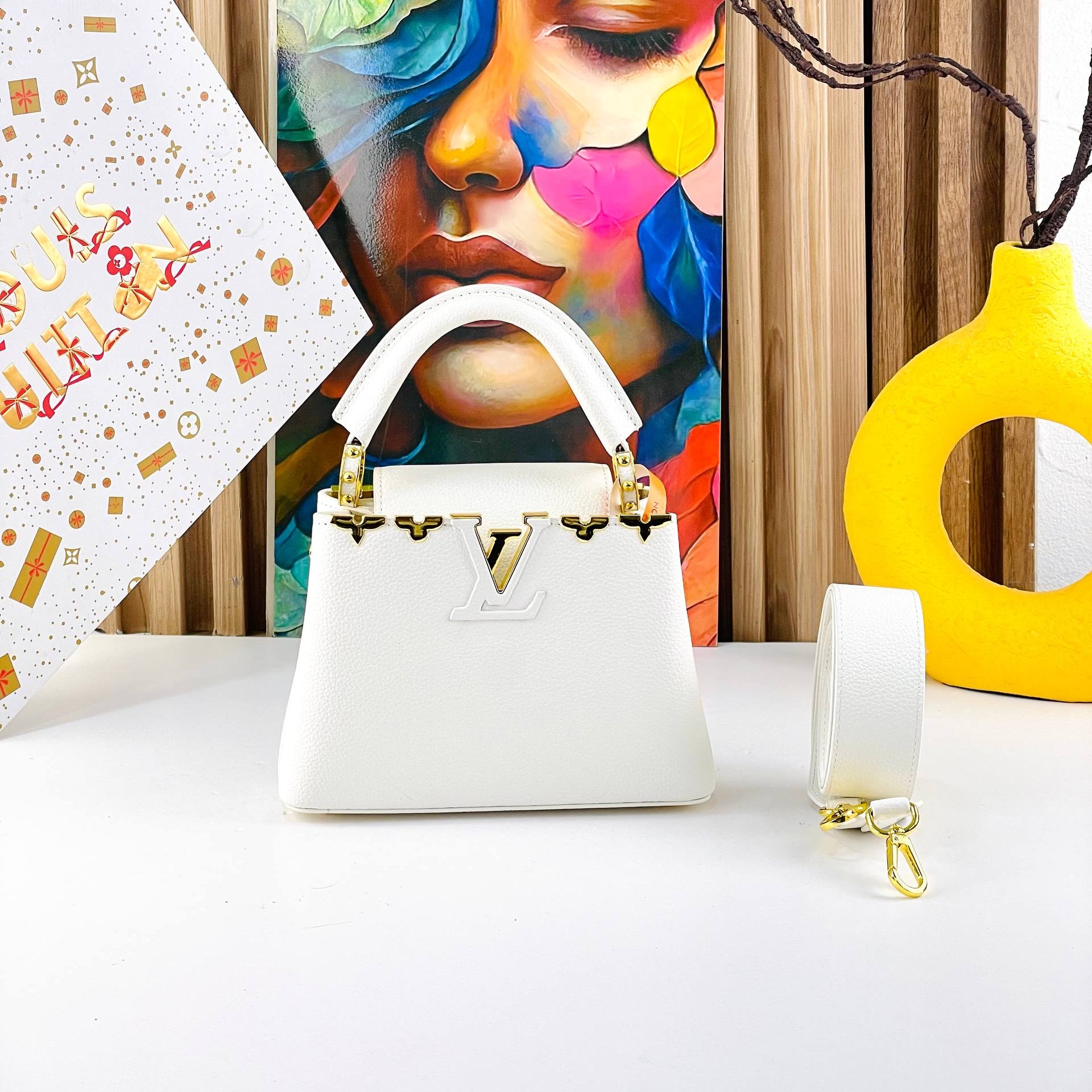 Louis Vuitton Capucines Leather Handbags with Gold Hardware 👜✨🖤