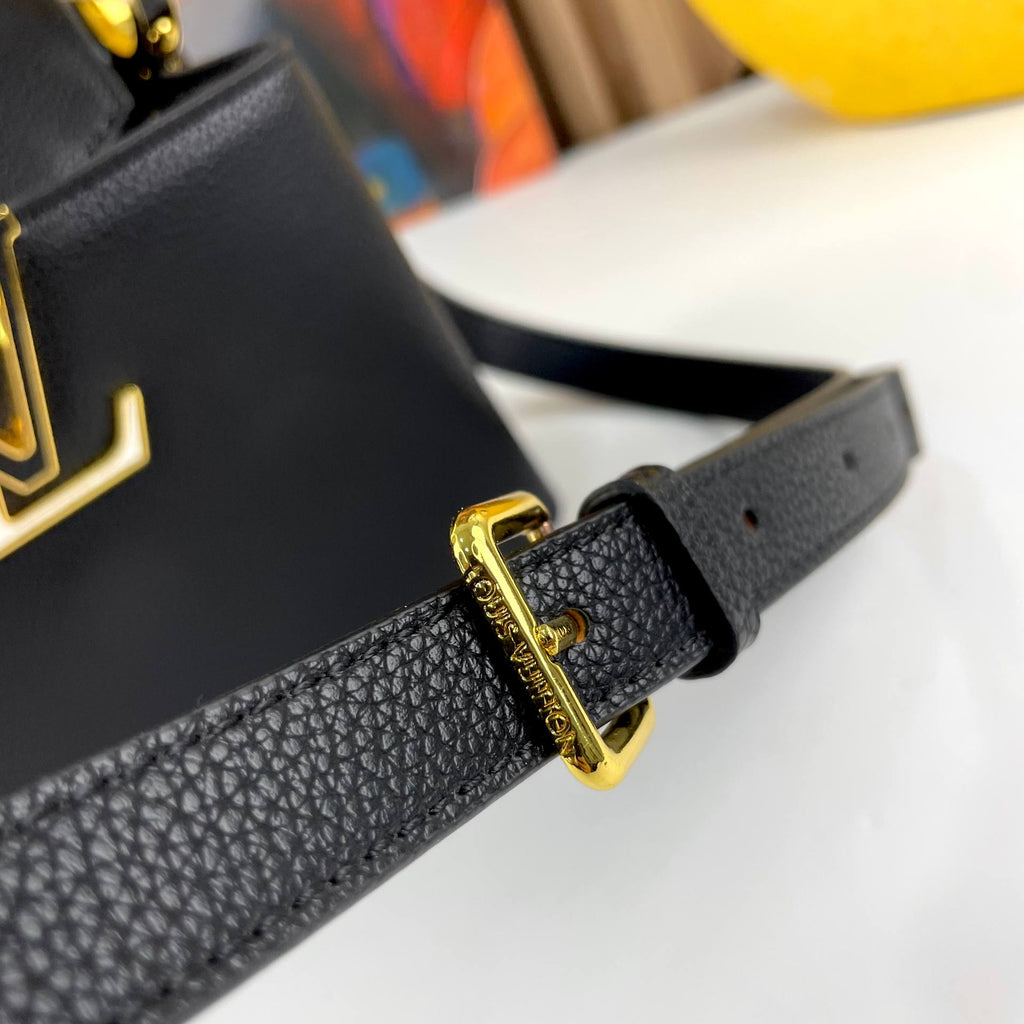 Louis Vuitton Capucines Mini in Black Taurillon Leather 👜✨🖤