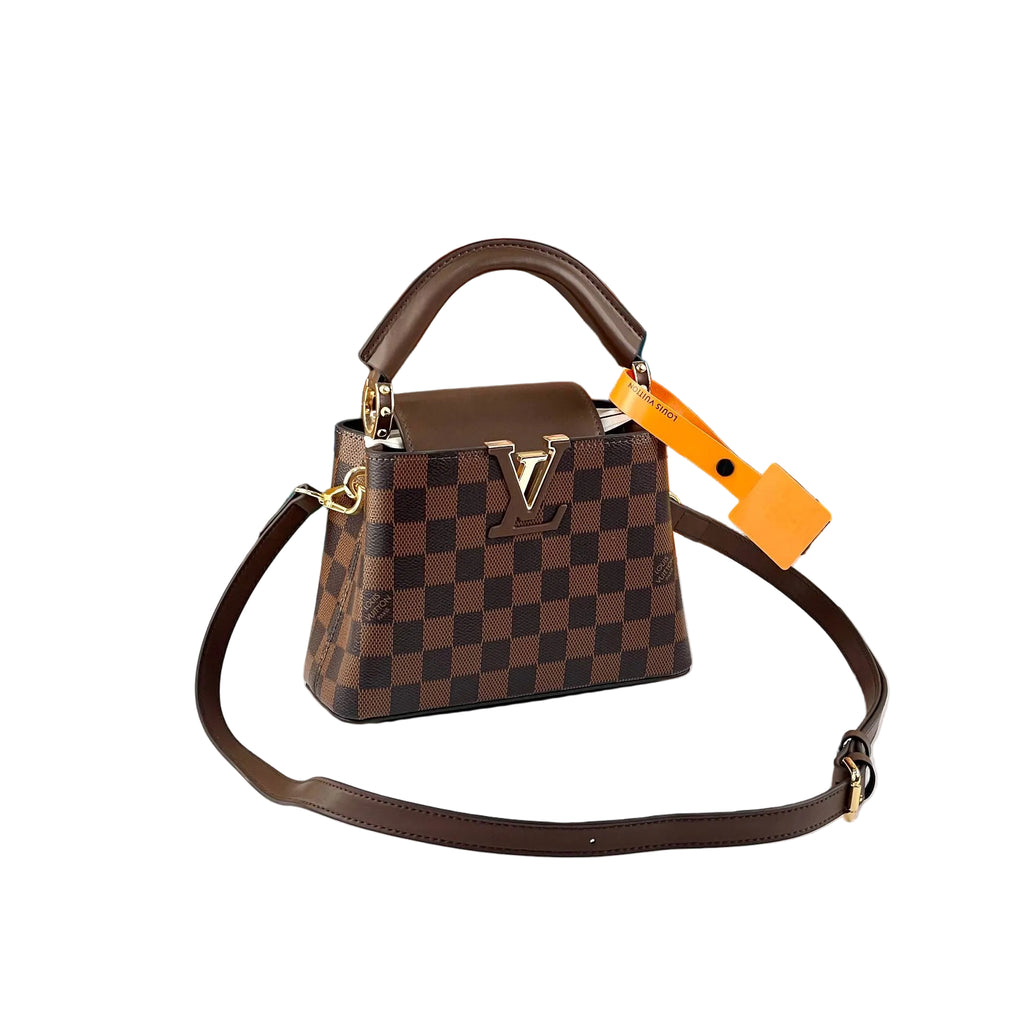 Louis Vuitton Damier Ebene Capucines Top Handle Bag 👜✨🤎