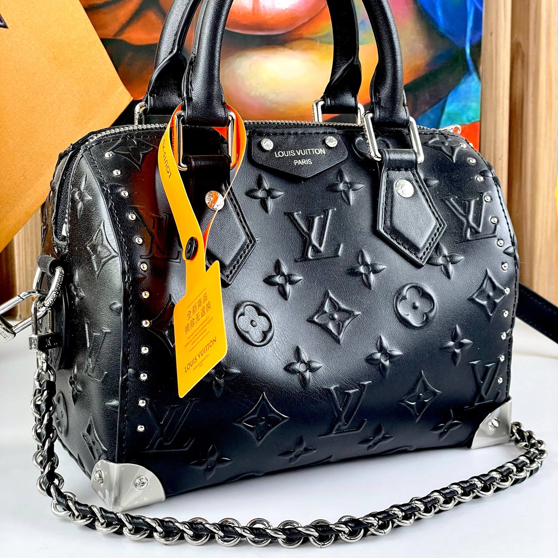 Louis Vuitton Monogram Empreinte Studded Speedy Bandoulière Bag 👜✨🖤