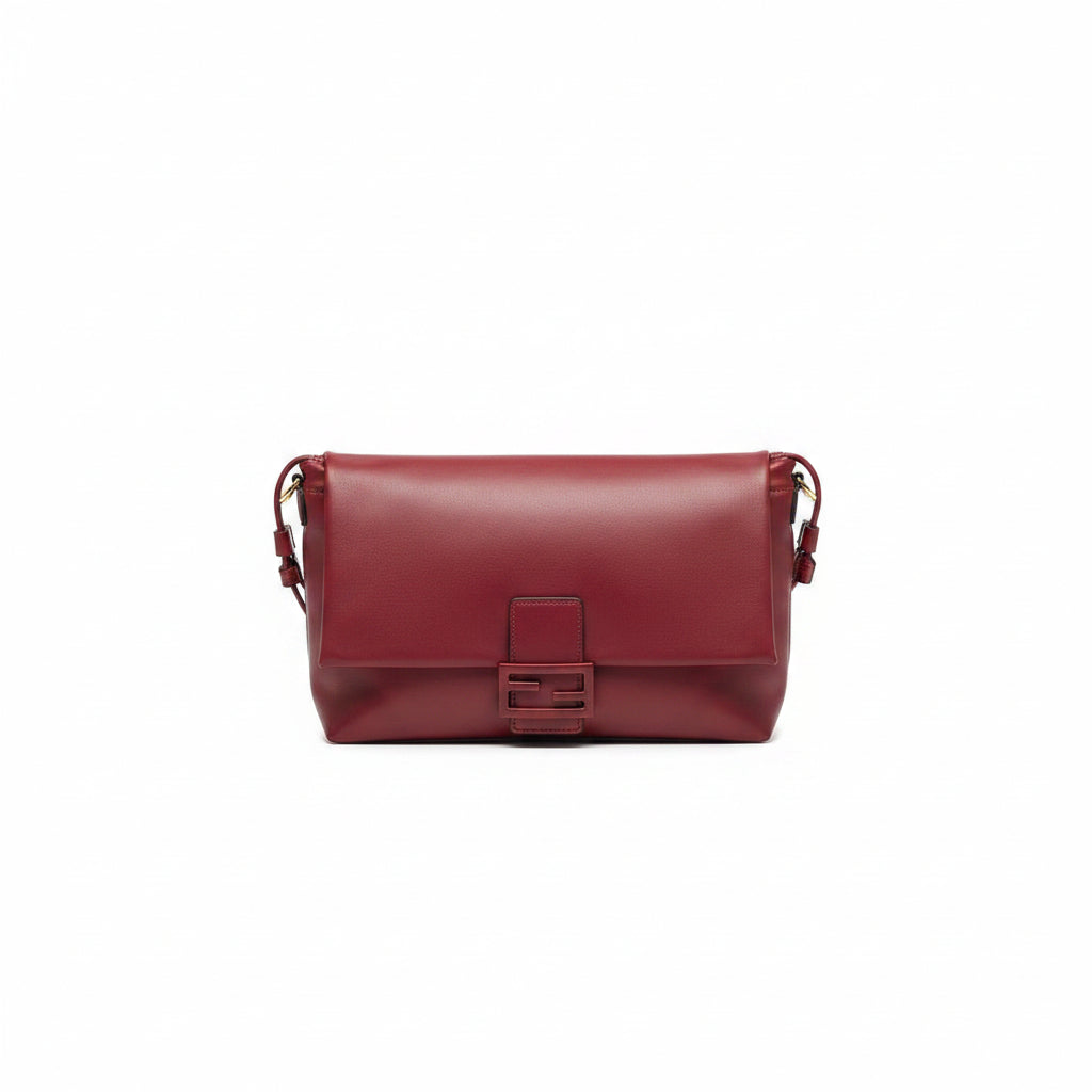Fendi Red & Black Baguette 🖤❤️ Chic Clutch