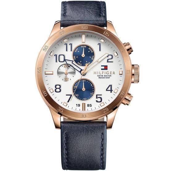 Tommy Hilfiger Blue Leather & Rose Gold Watch ⌚💙✨