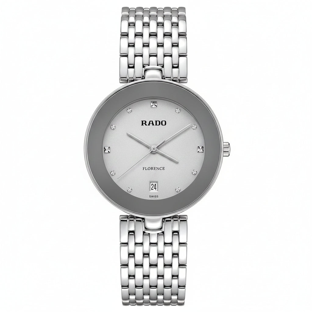 Rado Florence Silver Stainless Steel Women's Watch 💎⌚️✨