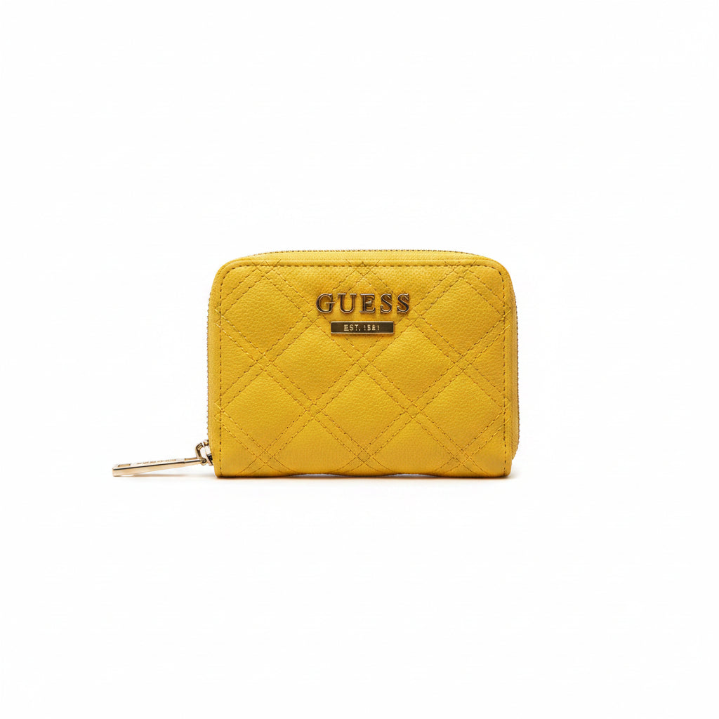 Guess Yellow Quilted Zip-Around Wallet 💛✨