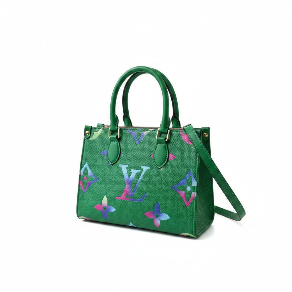 Gradient Monogram Satchel in Vibrant Green 👜✨