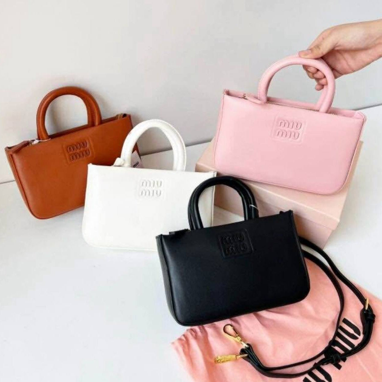 Miu Miu Leather Mini Handbag with Detachable Strap 👜✨