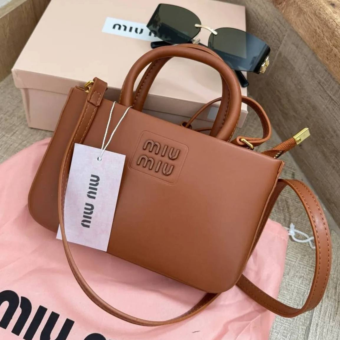 Miu Miu Leather Mini Handbag with Detachable Strap 👜✨