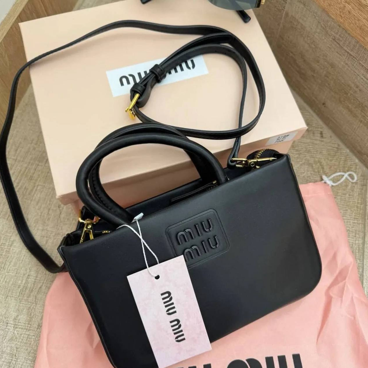 Miu Miu Leather Mini Handbag with Detachable Strap 👜✨