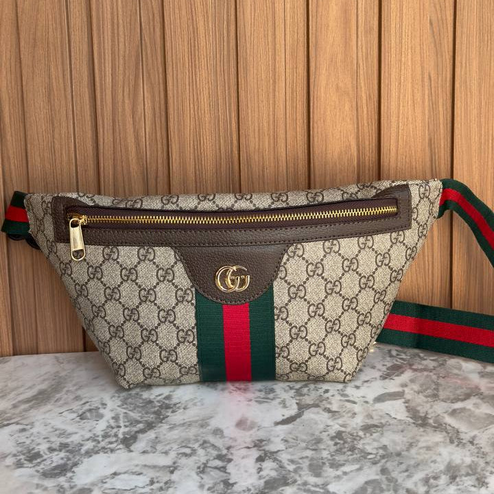 Gucci GG Supreme Canvas Belt Bag with Signature Web Stripe 👜✨
