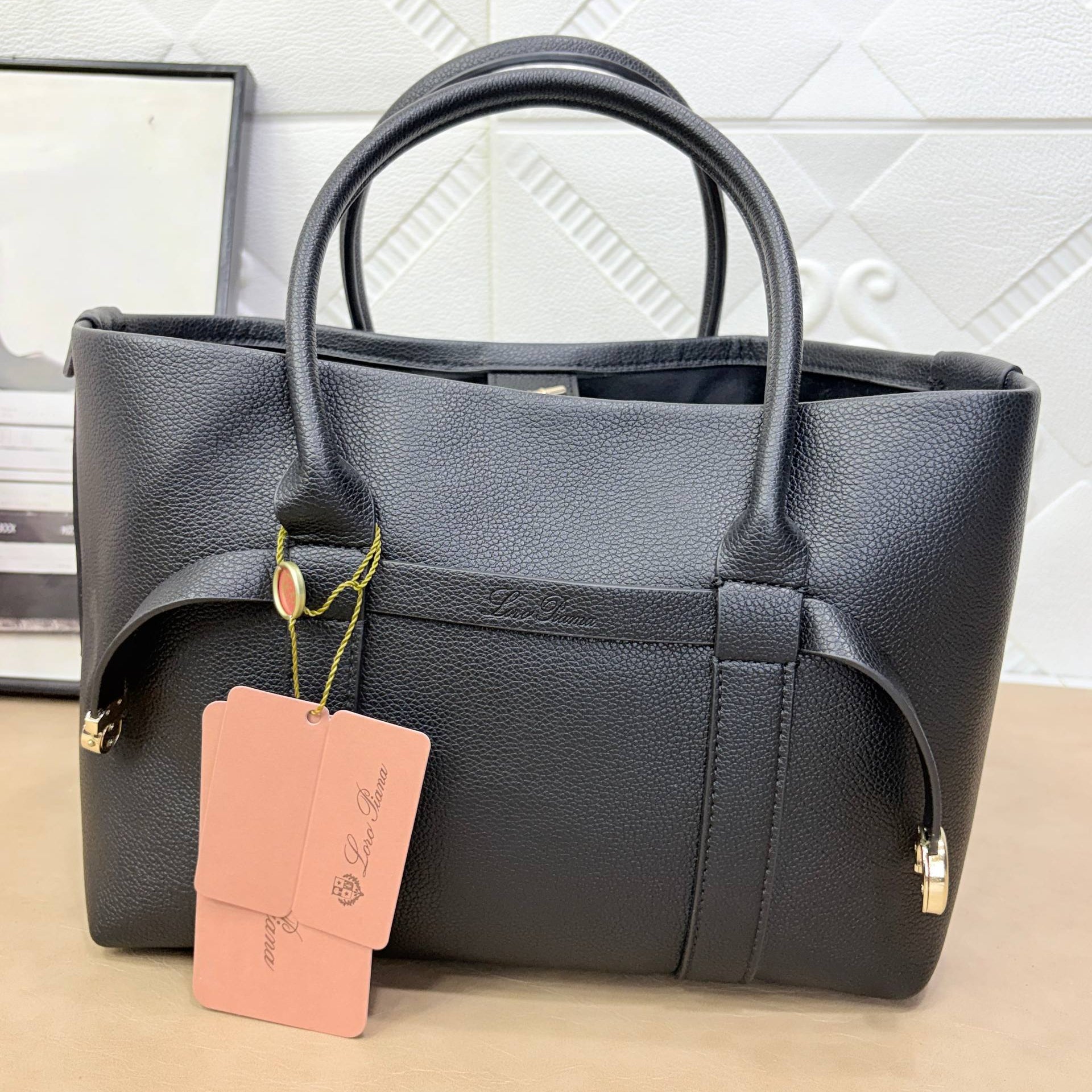 Loro Piana Textured Tote with Gold-Tone Hardware ✨👜