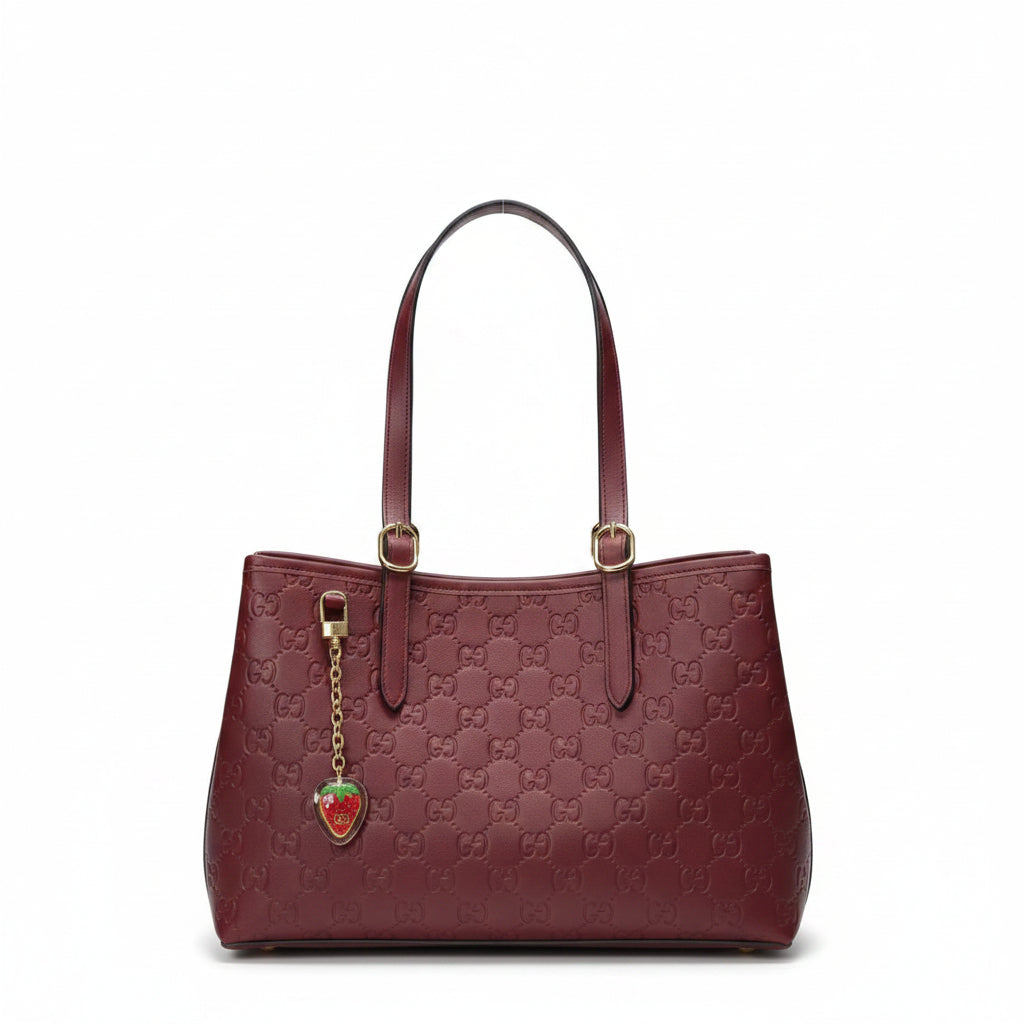 Gucci Mirror Original Embossed PU Leather Handbag 🍓👜