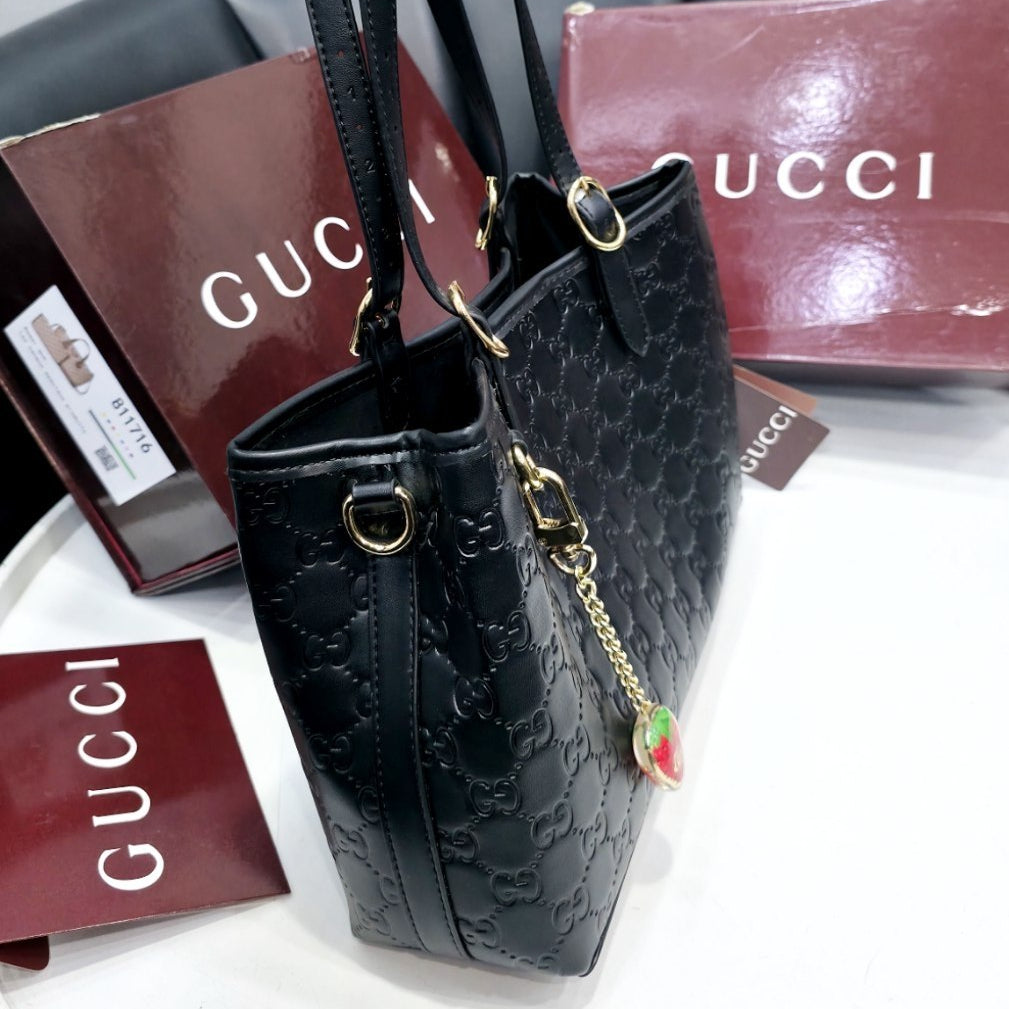 Gucci Mirror Original Embossed PU Leather Handbag 🍓👜