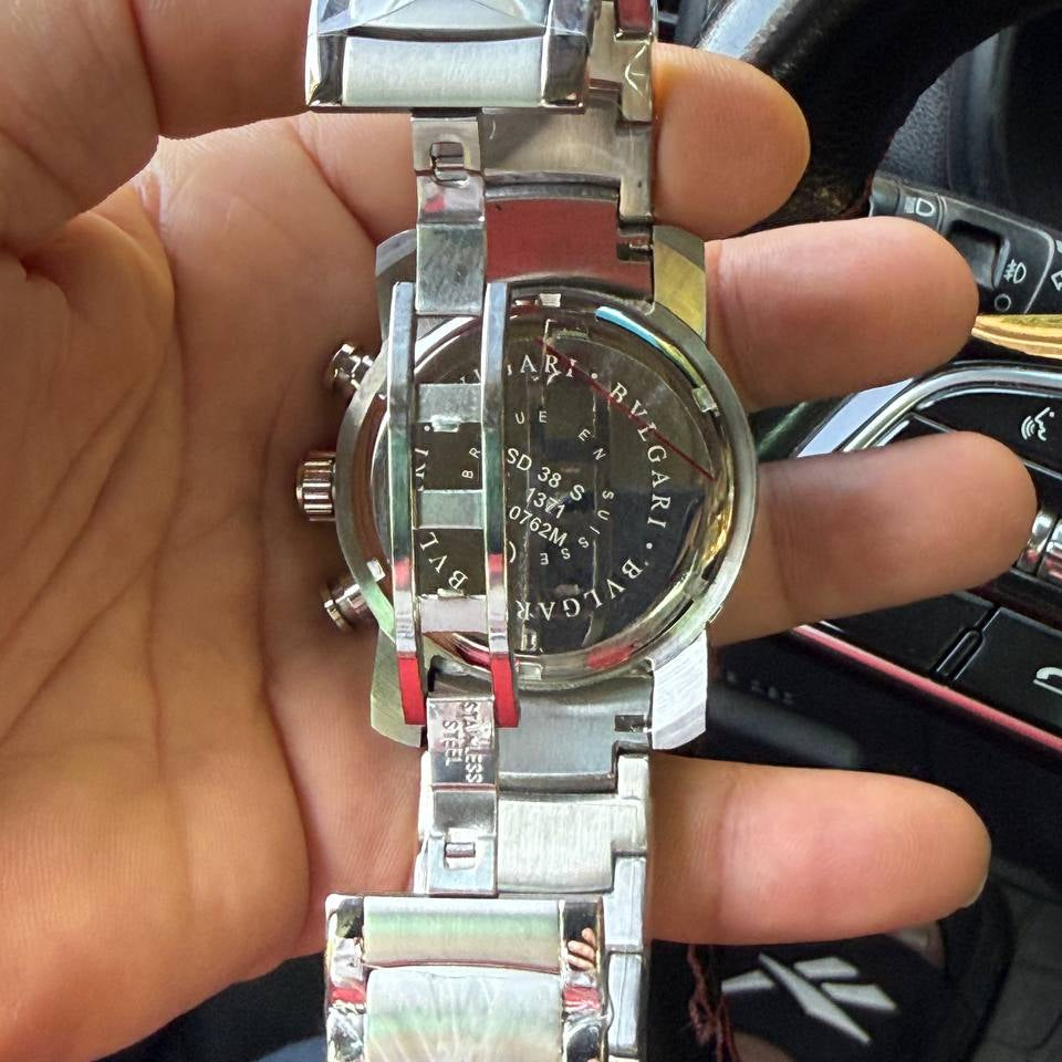 Bvlgari Swiss Design Stainless Steel Silver Men Watch