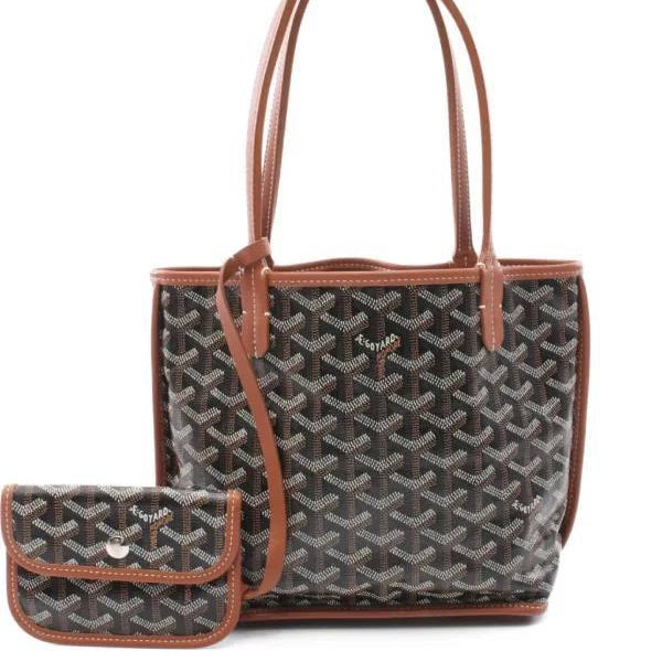 Chevron Print Tote Bag with Matching Pouch