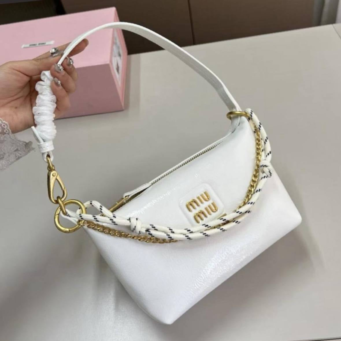 Miu Miu Chain and Rope Detail Handbag