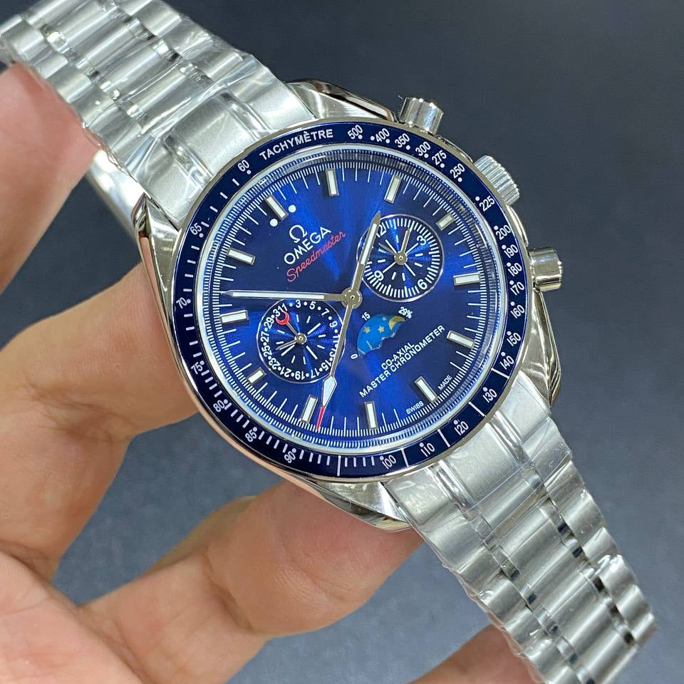 Omega Speedmaster Co-Axial Master Chronometer Silver Men Watch