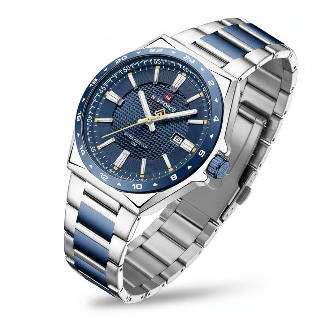 NAVIFORCE Blue Dial Stainless Steel Analog Men's Watch