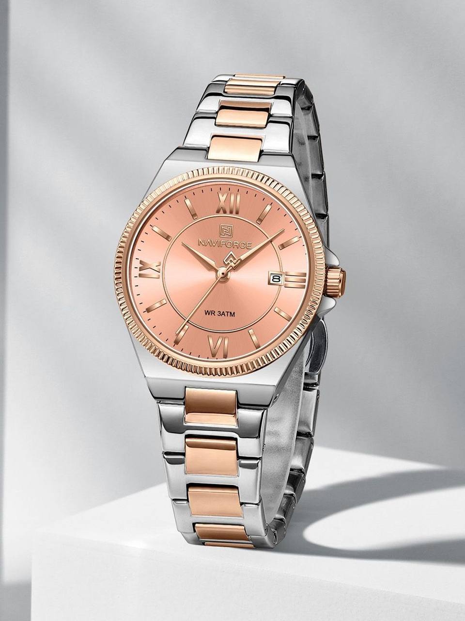 NAVIFORCE Two-Tone Stainless Steel Analog Watch