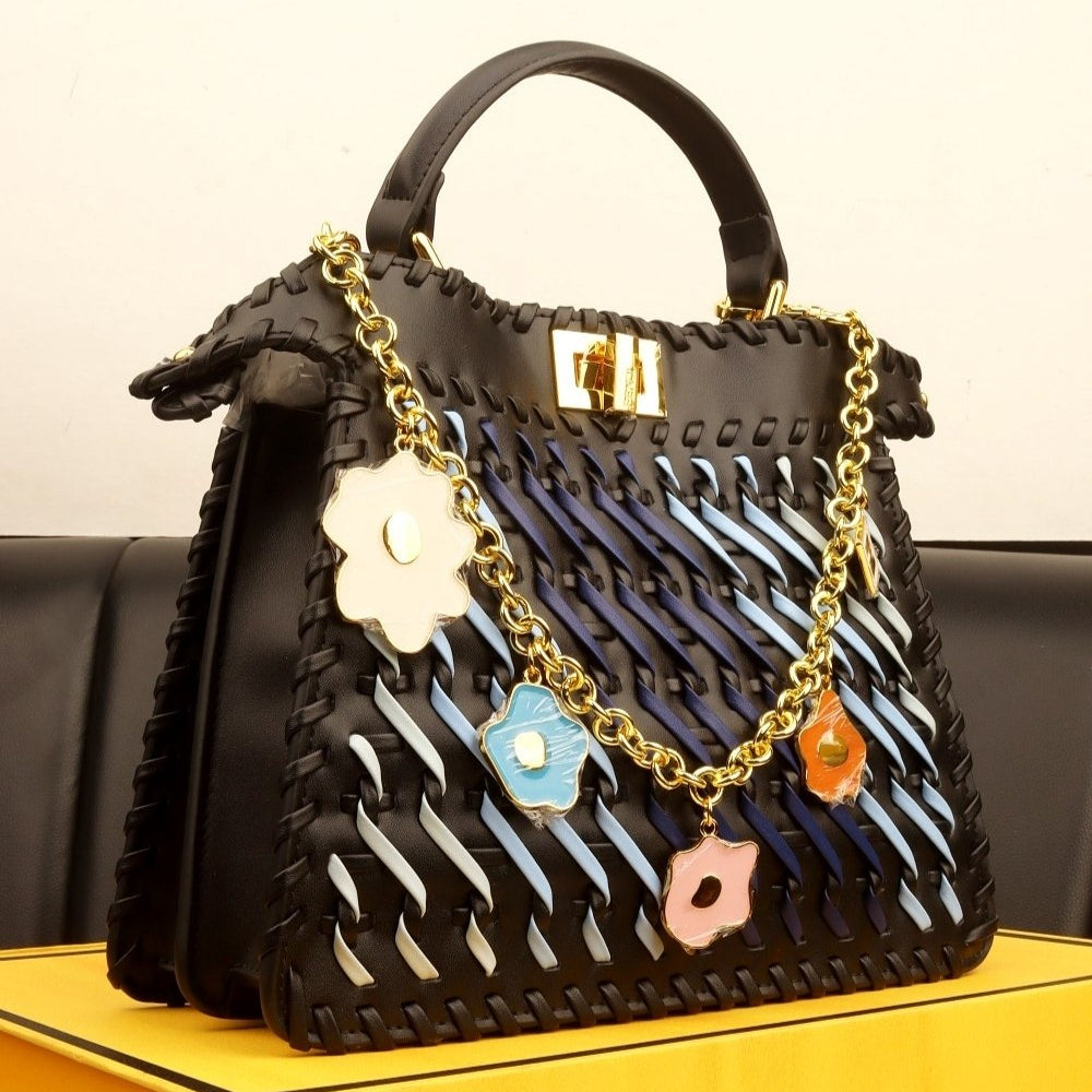 Fendi Mirror Original Woven Chain Handbag