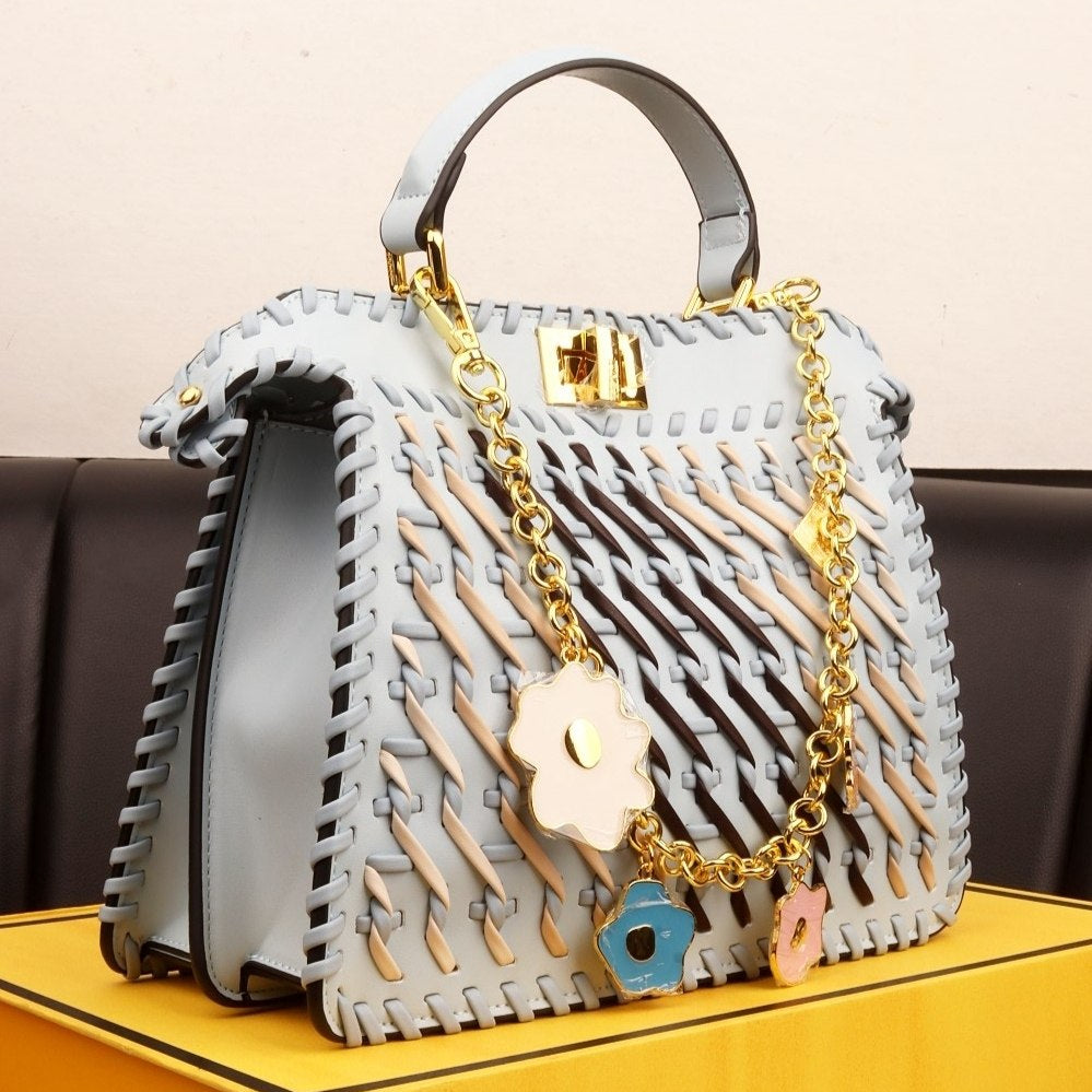 Fendi Mirror Original Woven Chain Handbag