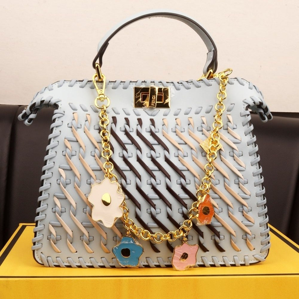 Fendi Mirror Original Woven Chain Handbag