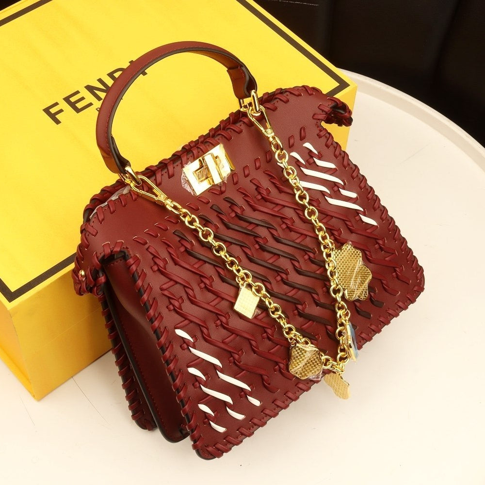 Fendi Mirror Original Woven Chain Handbag