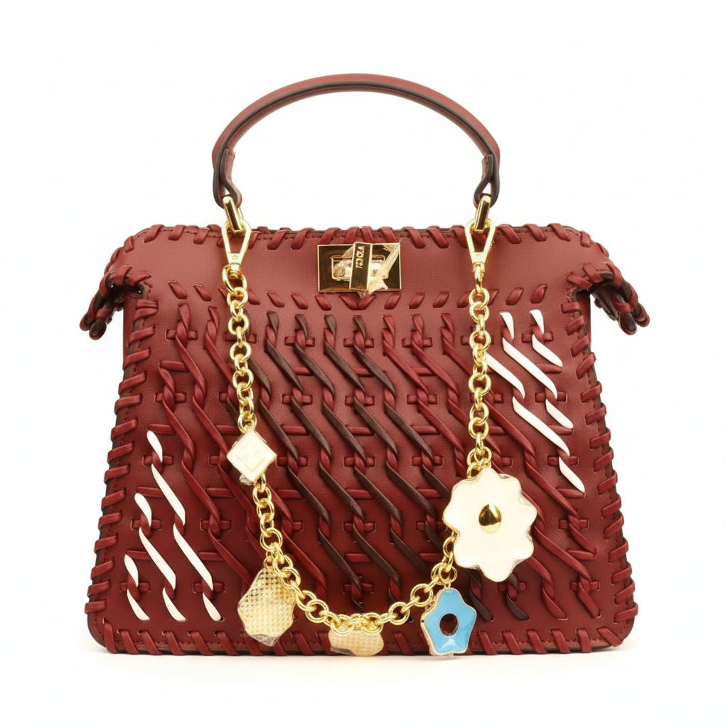 Fendi Mirror Original Woven Chain Handbag