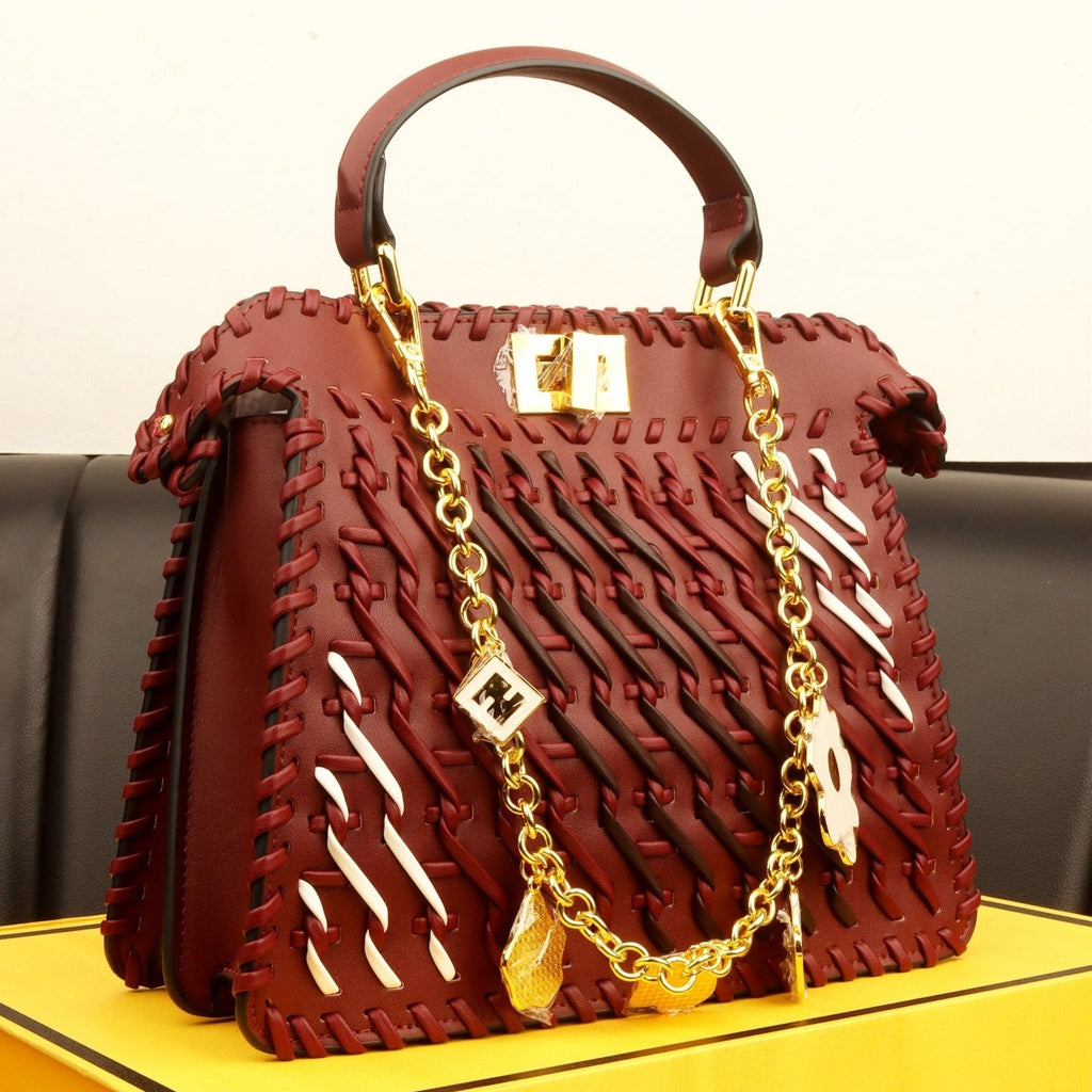 Fendi Mirror Original Woven Chain Handbag