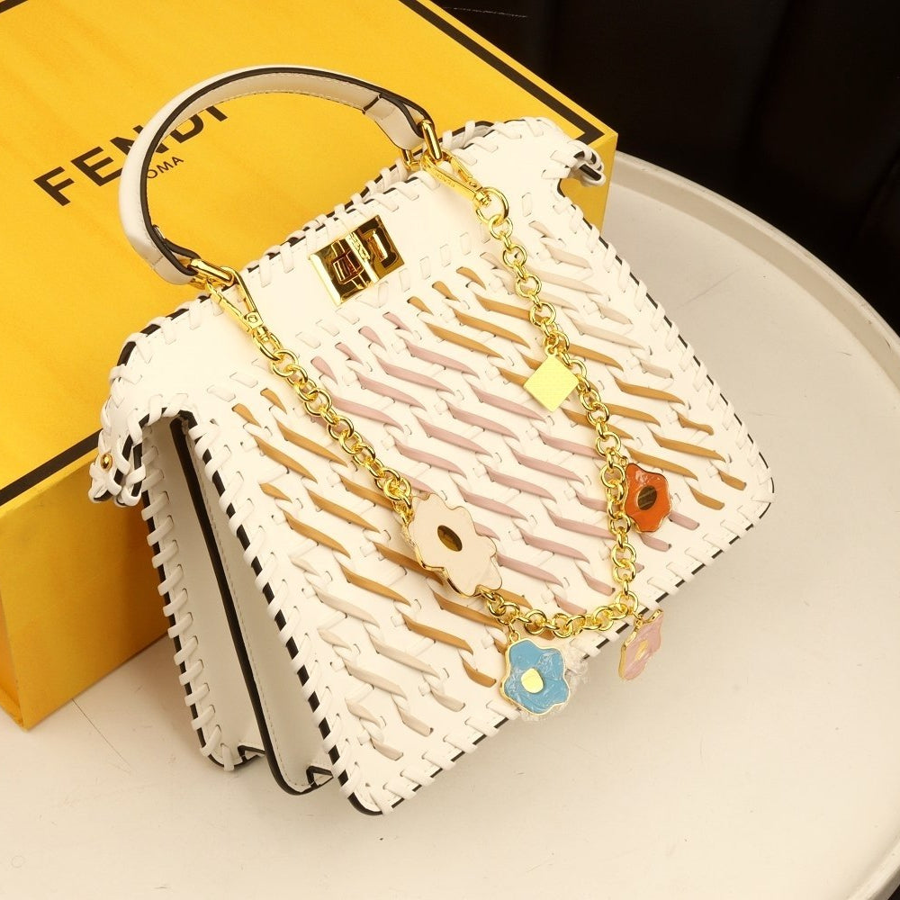 Fendi Mirror Original Woven Chain Handbag