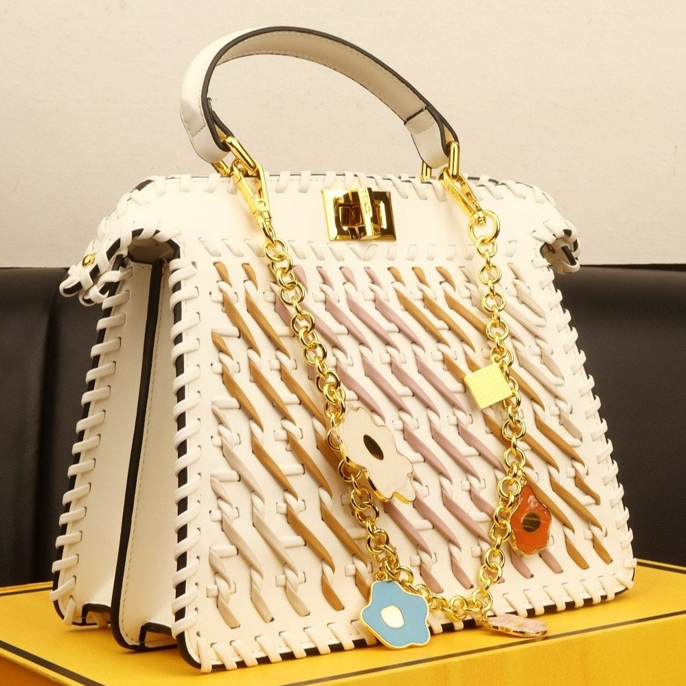 Fendi Mirror Original Woven Chain Handbag