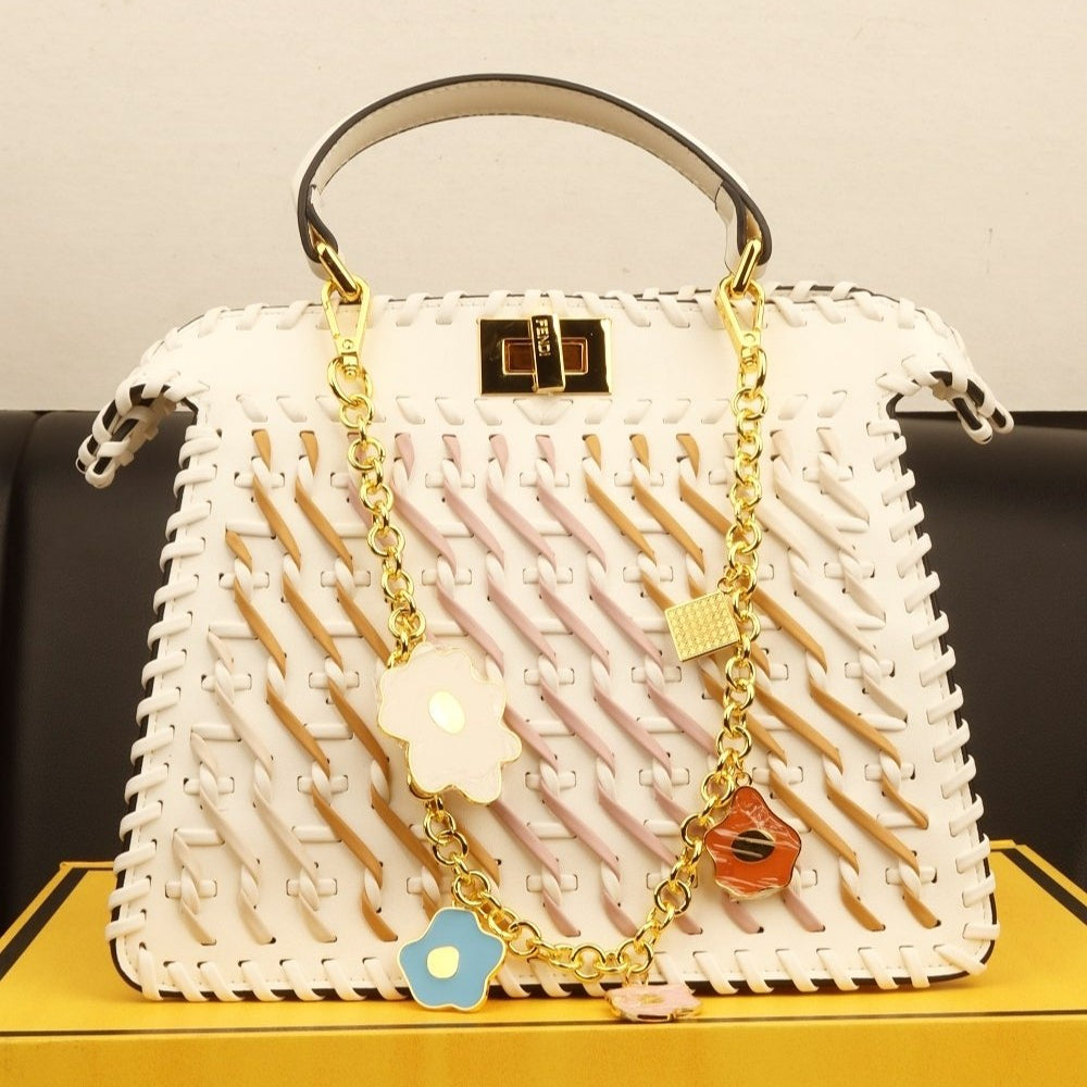 Fendi Mirror Original Woven Chain Handbag