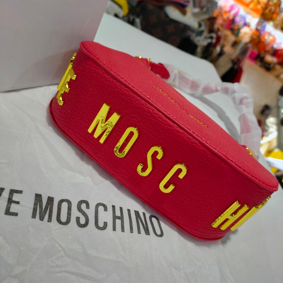 Love Moschino Signature Logo Handbag with Gold Tone Hardware