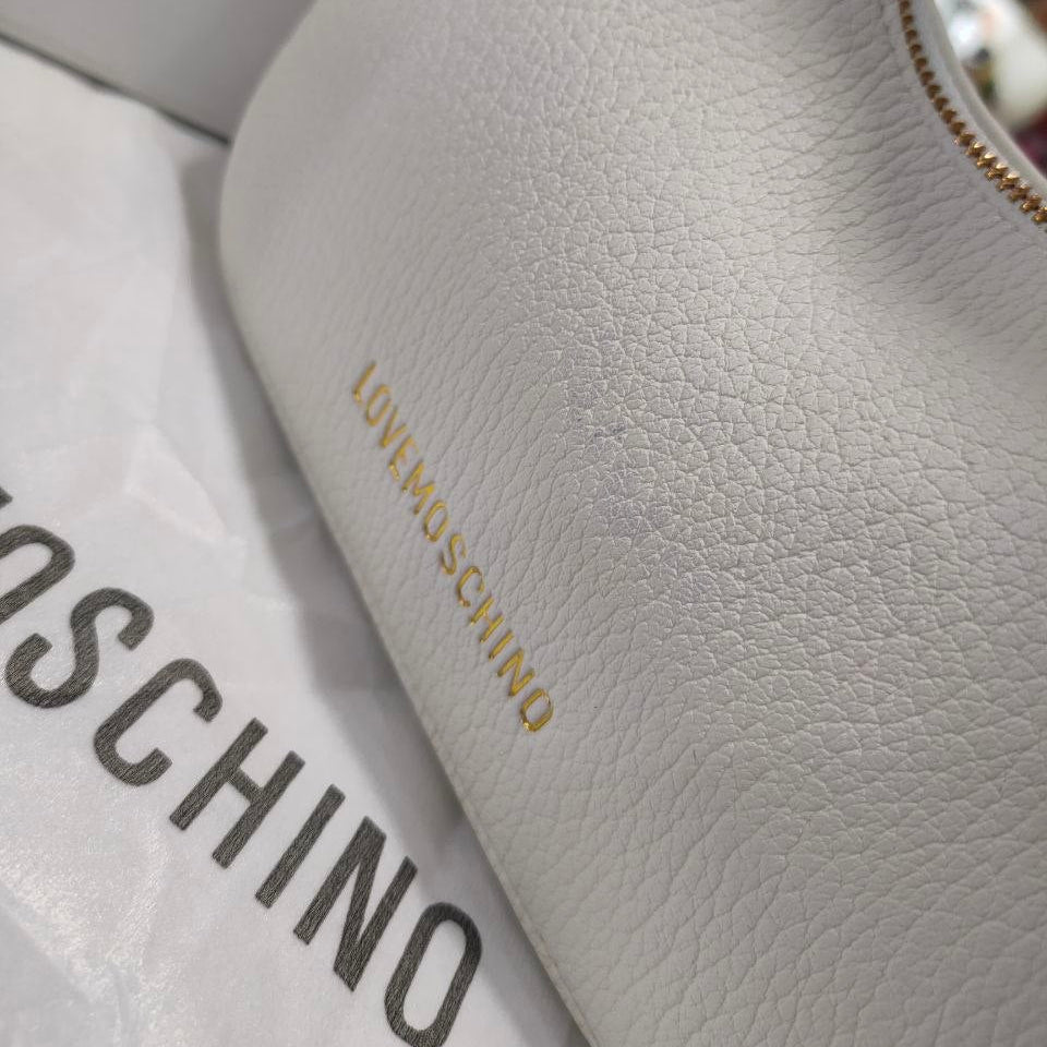 Love Moschino Signature Logo Handbag with Gold Tone Hardware