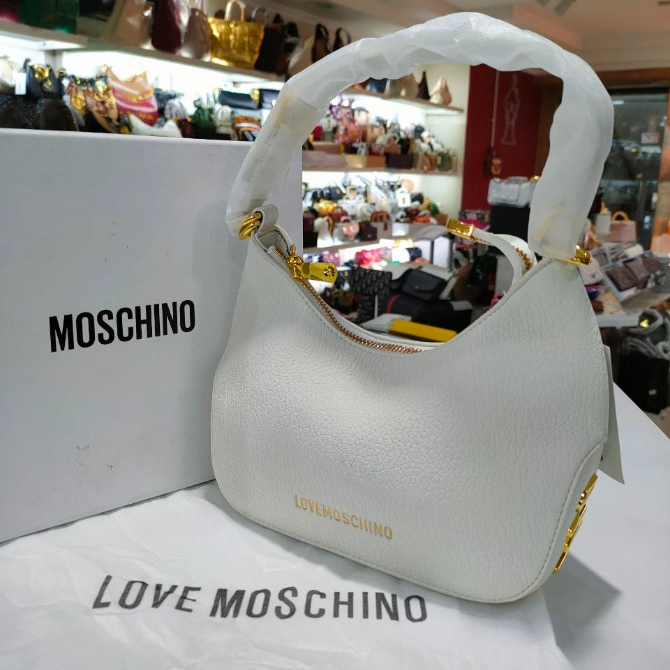 Love Moschino Signature Logo Handbag with Gold Tone Hardware