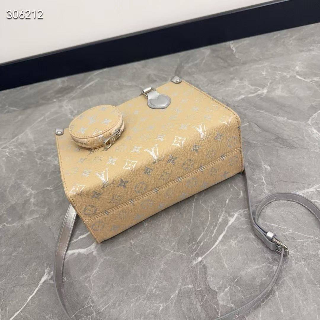 Monogram Pattern Handbag with Attached Coin Pouch