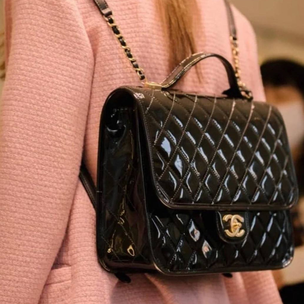 Chanel Quilted Convertible Top Handle Backpack