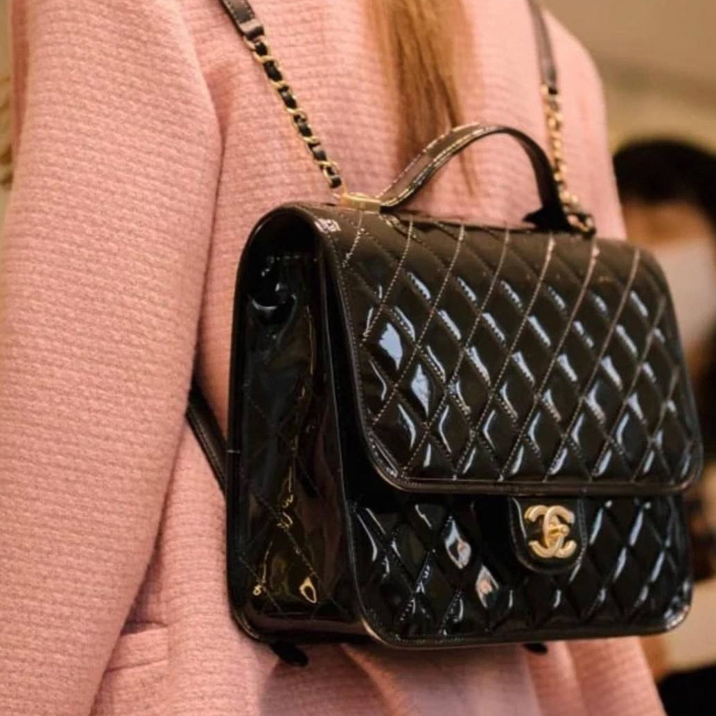 Chanel Quilted Convertible Top Handle Backpack