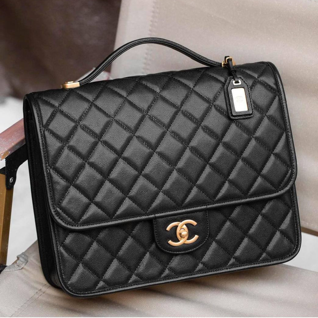 Chanel Quilted Convertible Top Handle Backpack