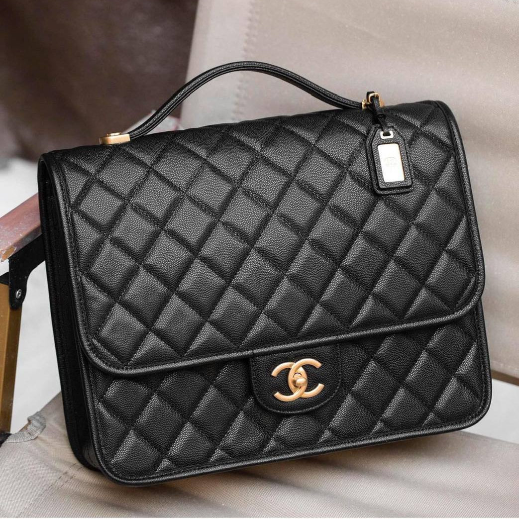 Chanel Quilted Convertible Top Handle Backpack