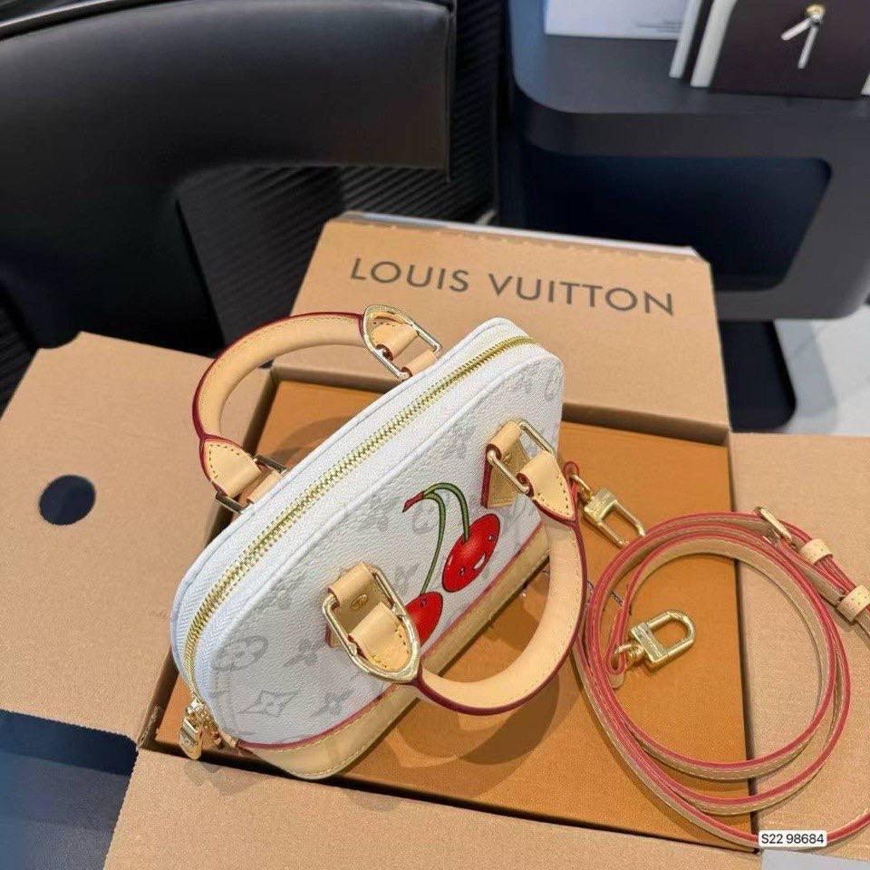 Louis Vuitton Cherry Monogram White Dome Bag
