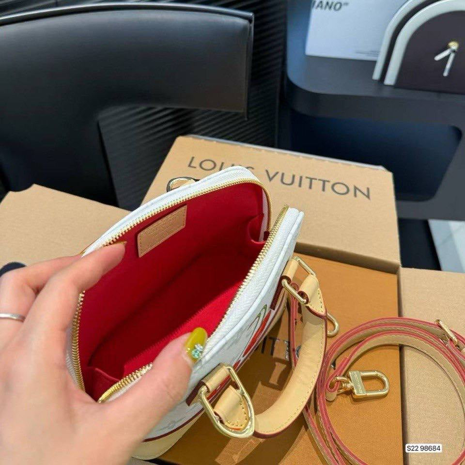 Louis Vuitton Cherry Monogram White Dome Bag