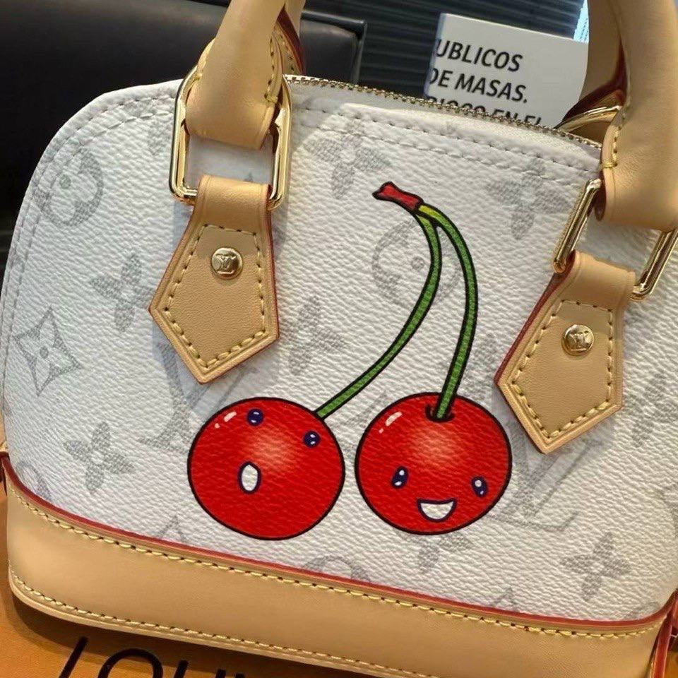 Louis Vuitton Cherry Monogram White Dome Bag