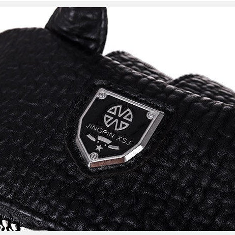 Jingpin XSJ Textured Crown Bee Emblem Backpack