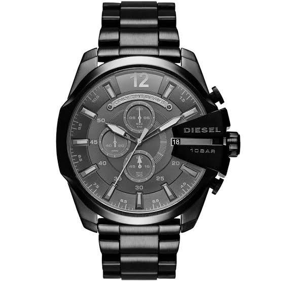 Diesel Mega Chief Black Stainless Steel Chronograph Watch