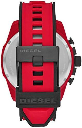 Diesel Only The Brave Chronograph Watch in Bold Red and Black