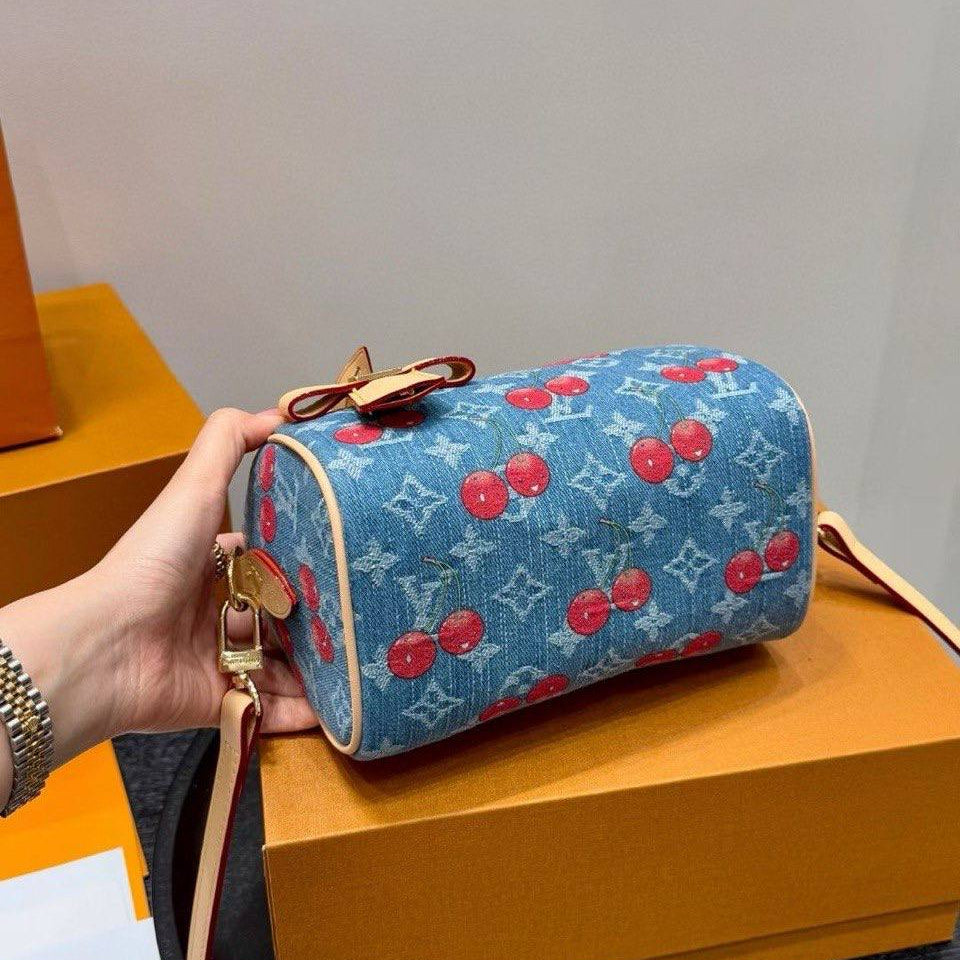Louis Vuitton Monogram Denim Cherry Speedy Bandoulière 🍒👜✨