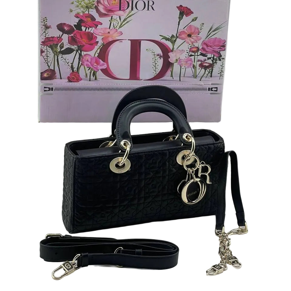 Dior Lady D-Joy Bag in balck and white Cannage Leather 🖤👜✨