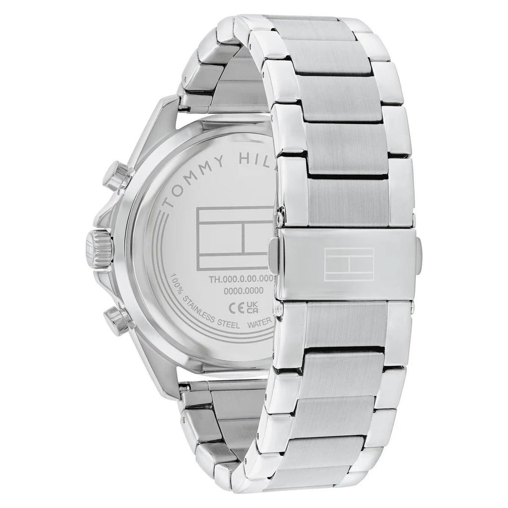 Tommy Hilfiger Silver & Blue Stainless Steel Watch ⌚💙